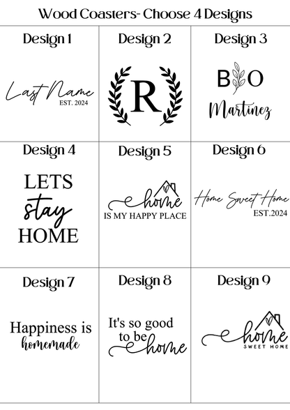 Marble & Acacia Wood Coasters with Display Stand