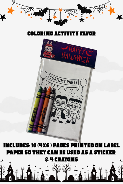 Halloween Coloring Activity Favor