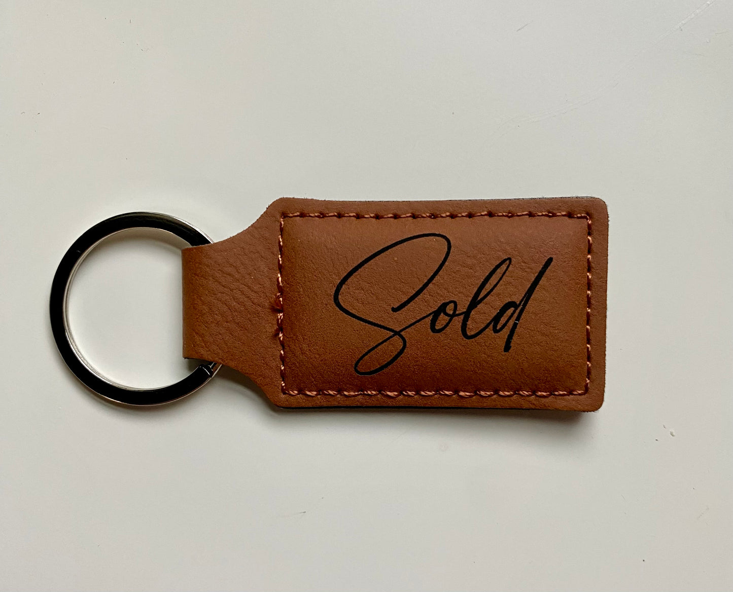 Custom Leather Faux Keychains