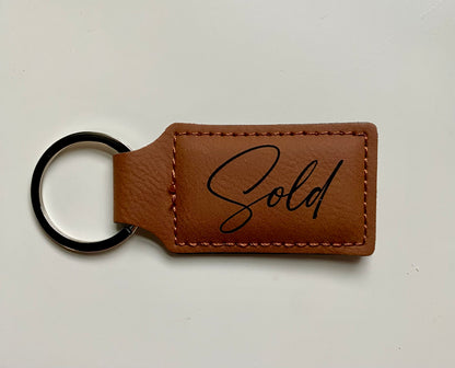 Custom Leather Faux Keychains