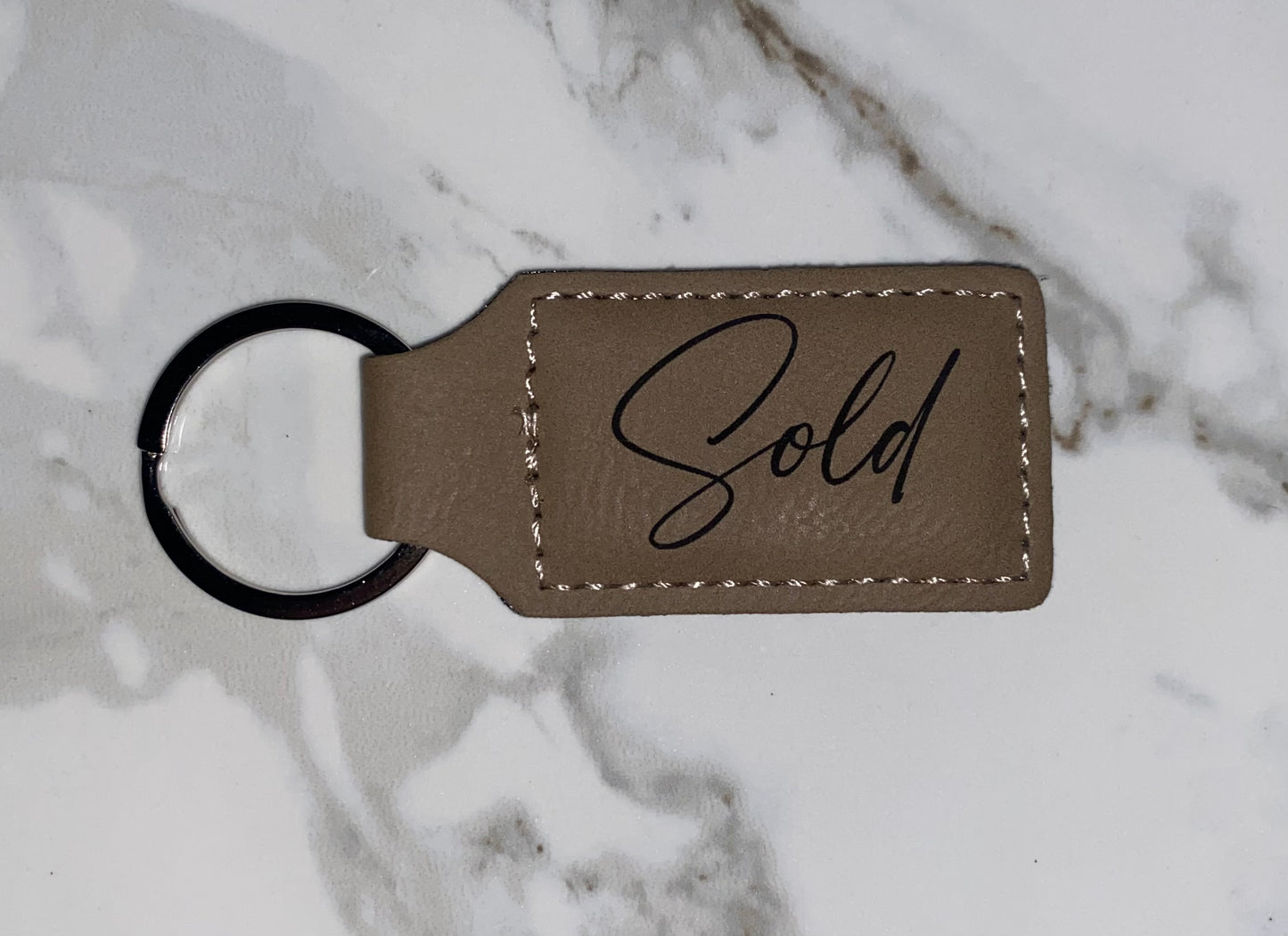 Custom Leather Faux Keychains