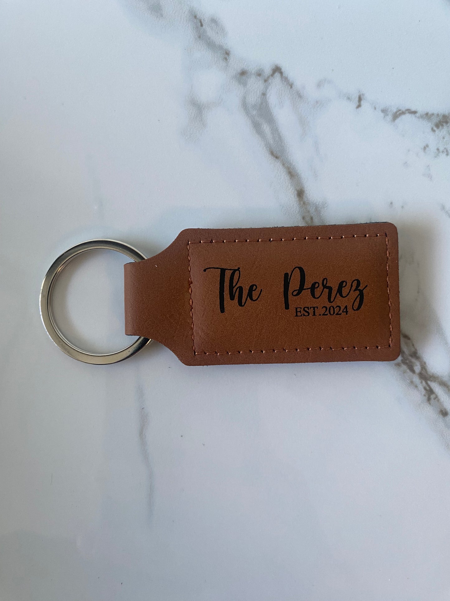 Custom Leather Faux Keychains