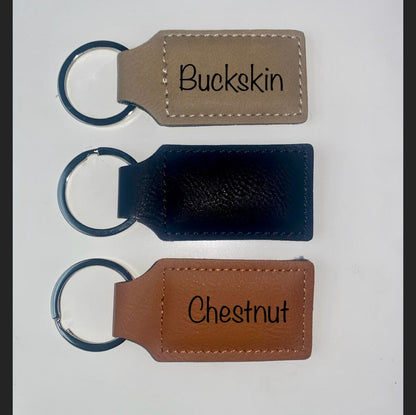 Custom Leather Faux Keychains