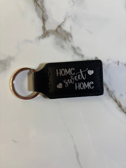 Custom Leather Faux Keychains
