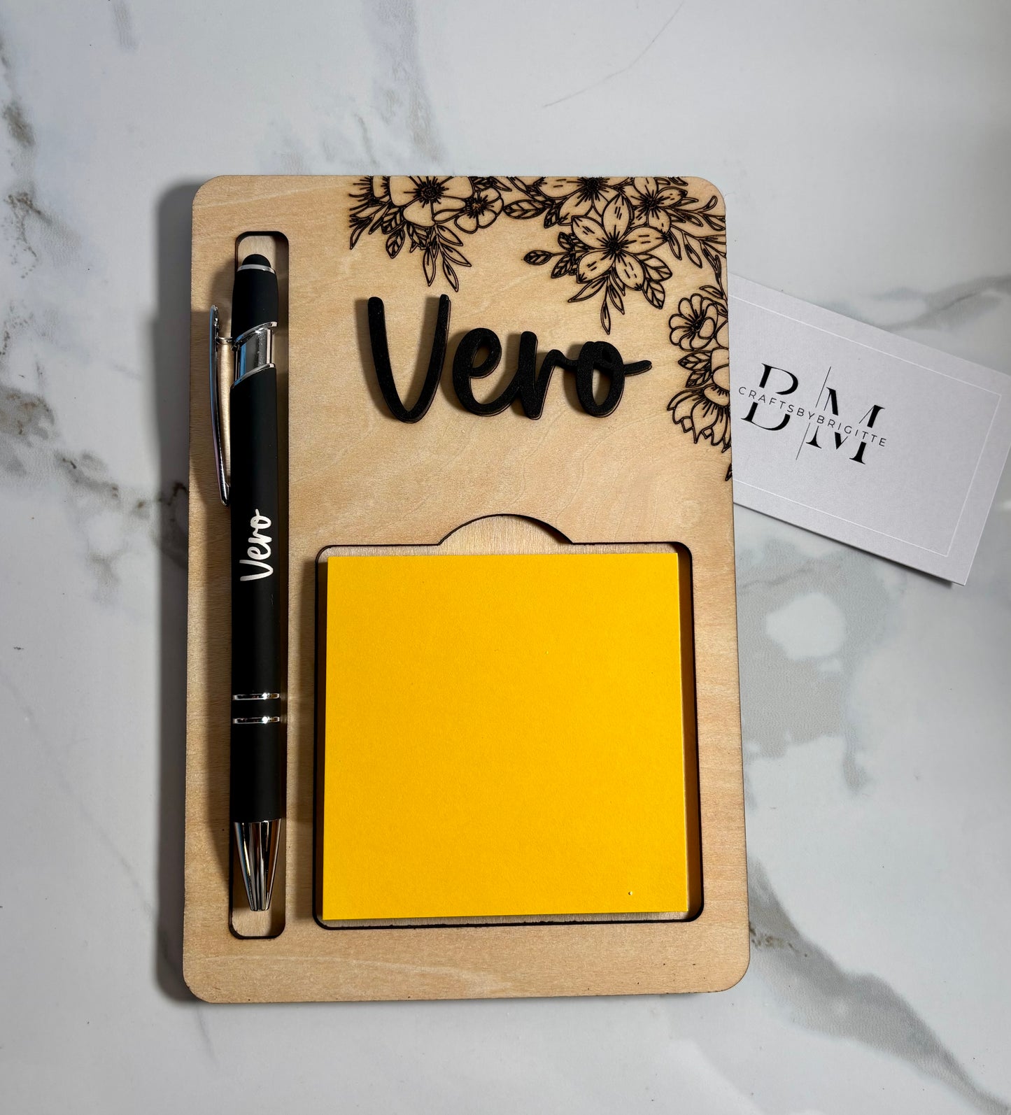 Personalized Sticky Note Holder