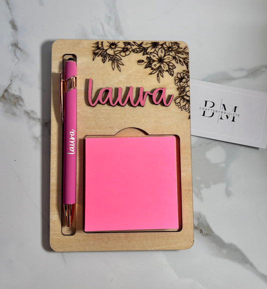 Personalized Sticky Note Holder