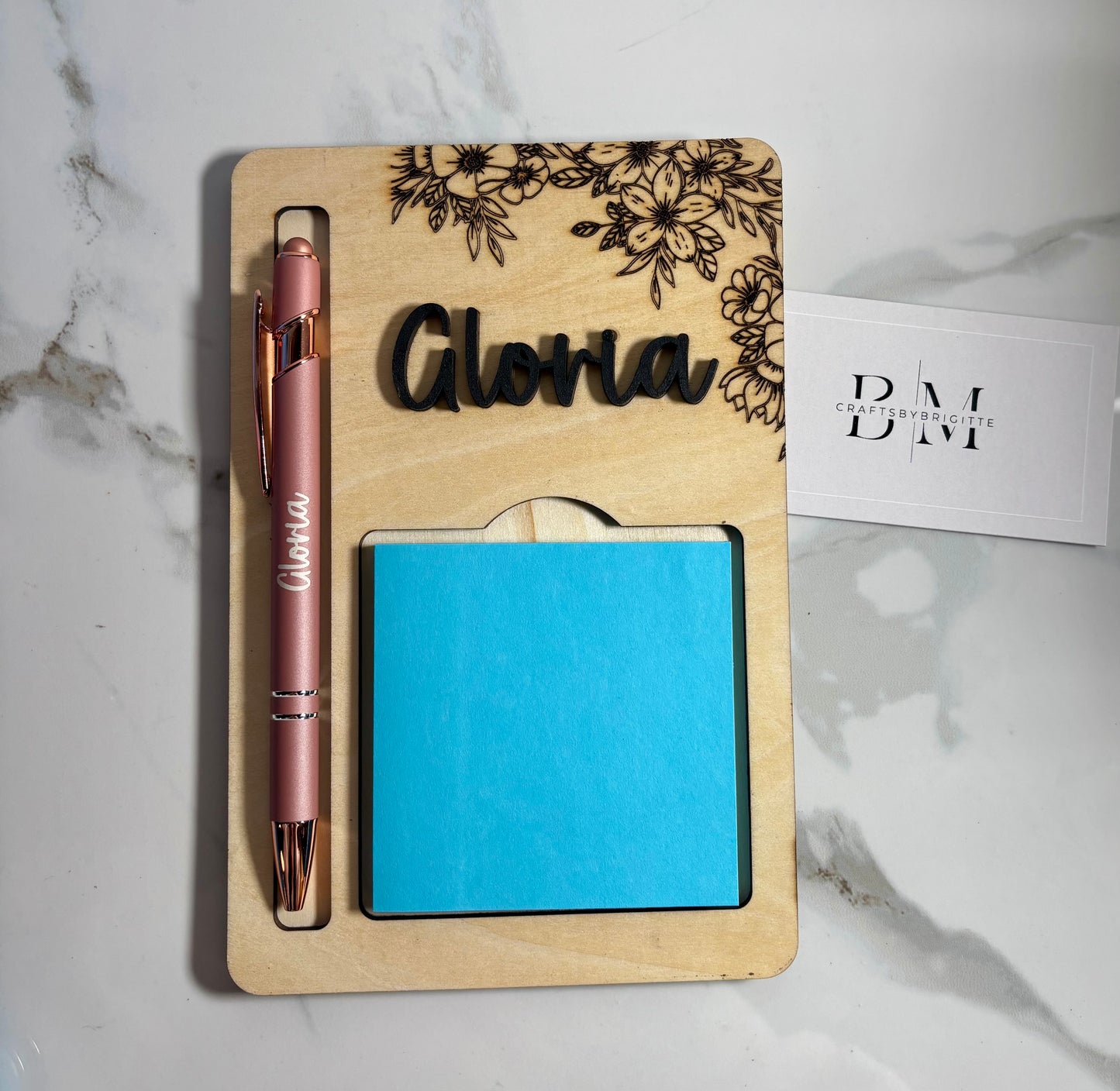 Personalized Sticky Note Holder