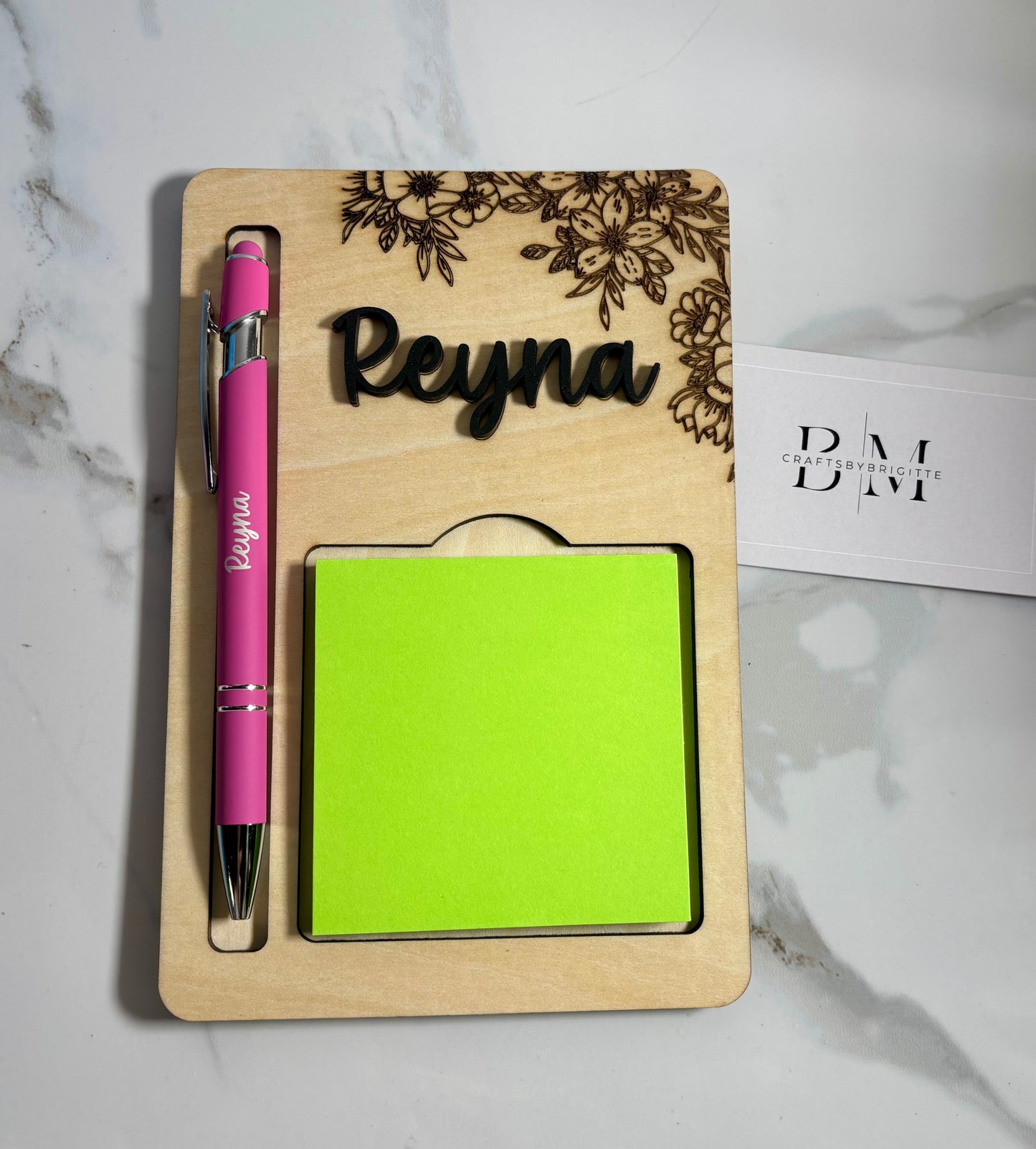 Personalized Sticky Note Holder
