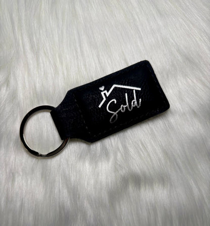 Custom Leather Faux Keychains