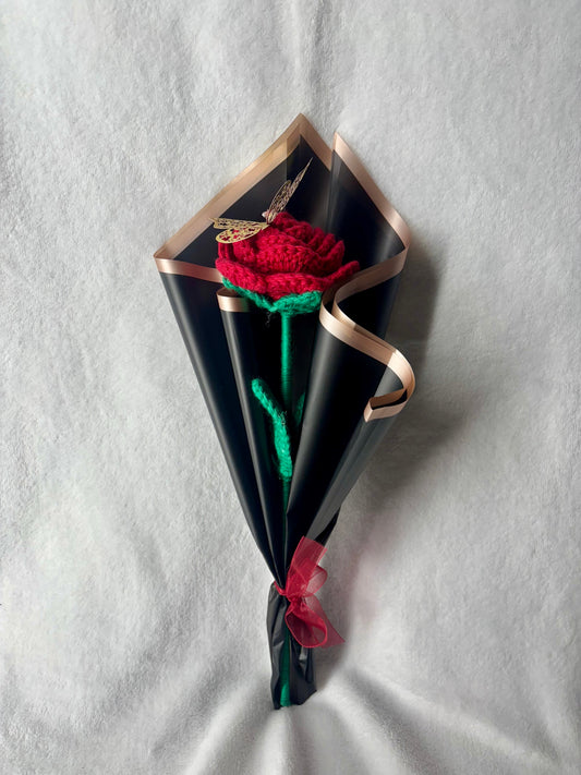 Crochet Single Rose