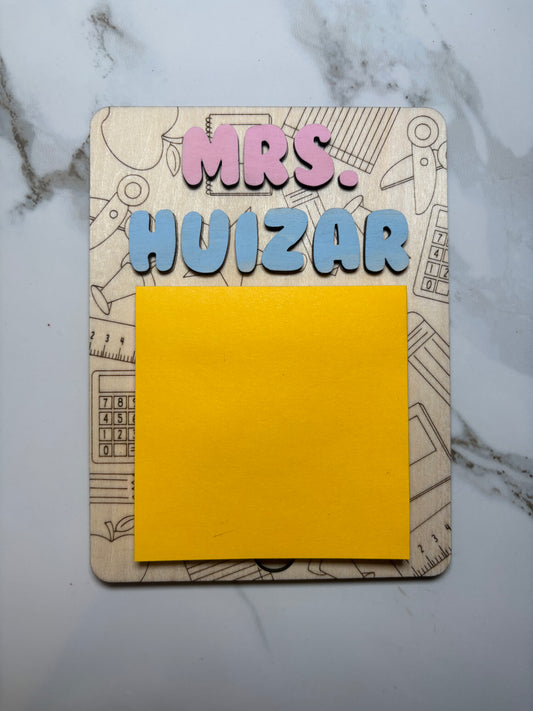 Teacher Sticky Note Holder