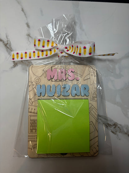 Teacher Sticky Note Holder